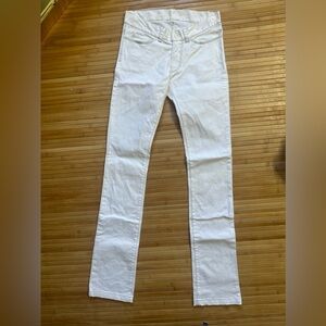 NWOT- Kristensen Du Nord WHITE JEANS grey stitching cotton elastane. US size 6